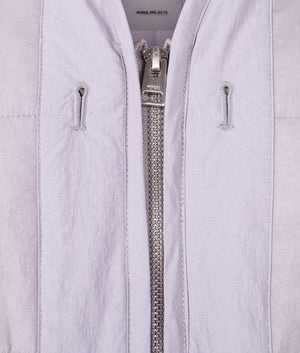 Norse Projects Military Liner Jacket in Crocus Purple. Shot at EQVVS. Detail shot. 