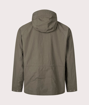 Norse Projects Herluf Tech Poplin Jacket in Ivy Green. Shot at EQVVS.  Back shot. 