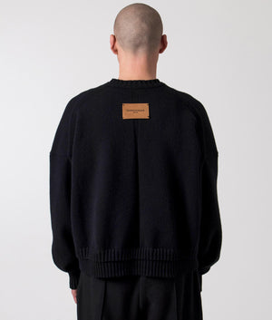 Oversized-Cropped-Lambswool-Knitted-Jumper-V3-Black-Florence-Black-EQVVS