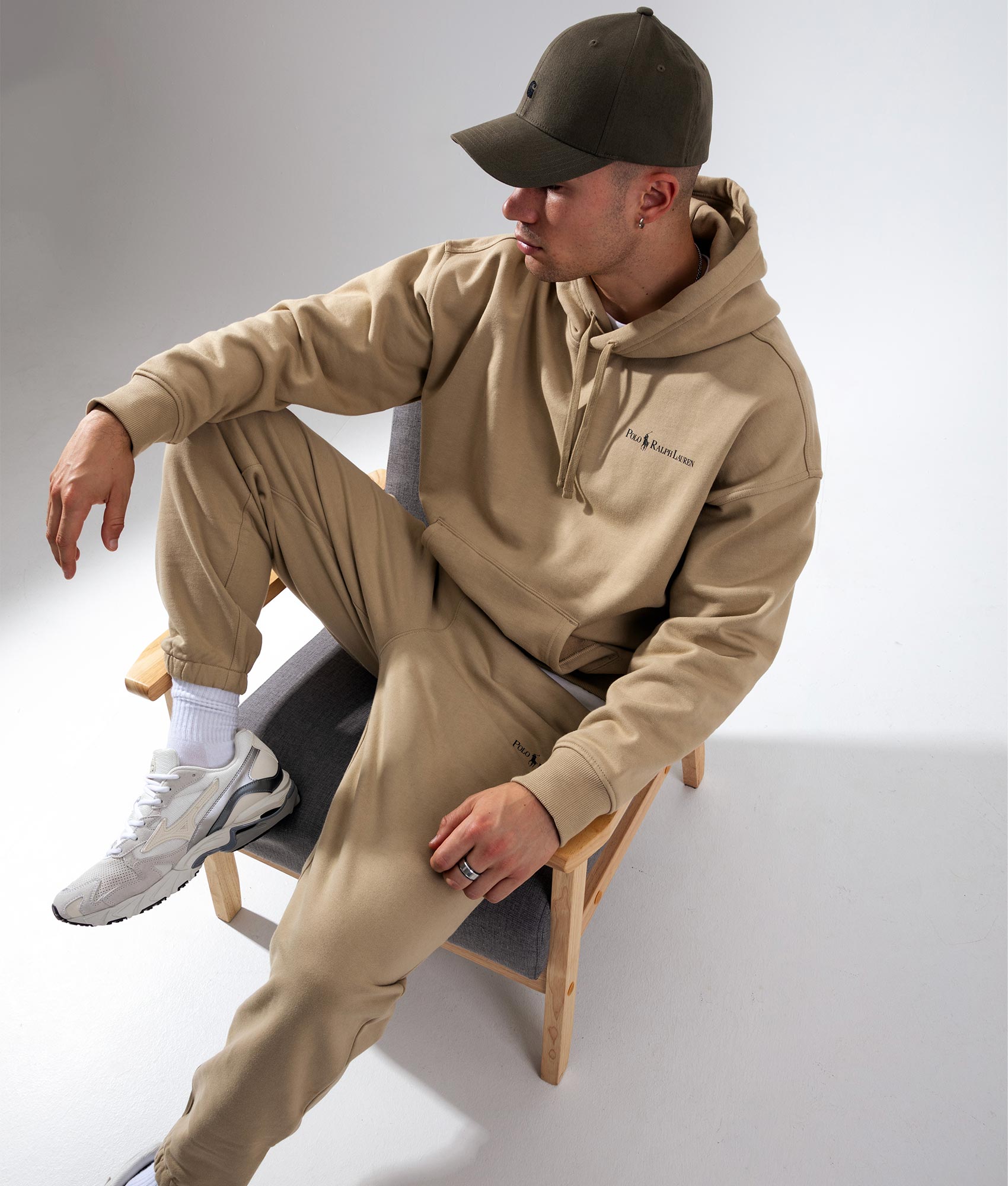 Relaxed Fit Athletic Hoodie Classic Khaki Polo Ralph Lauren EQVVS