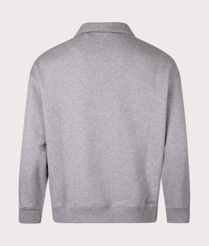 Axel Arigato Remi Quarter Zip Sweatshirt for men in Grey Melange at EQVVS Back Shot