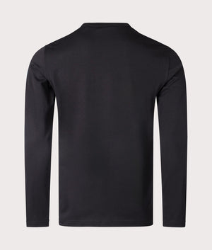 Belstaff Long Sleeved Belstaff T-Shirt in Black, 100% Cotton. At EQVVS Menswear. Back shot