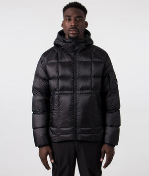 D.D. Shell Hooded Down Jacket in 999 Black | C.P. Company | EQVVS