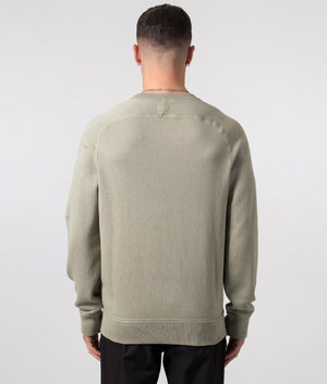 Cotton Knit Sweatshirt in 335 Silver Sage | C.P. Company