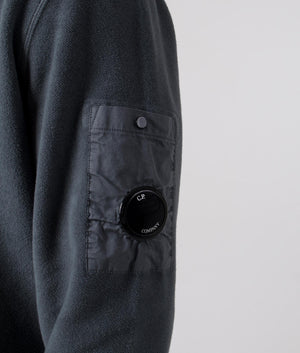 Reversed-Brushed-&-Emerized-Diagonal-Fleece-Sweatshirt-476-Orion-Blue-Detail-Image