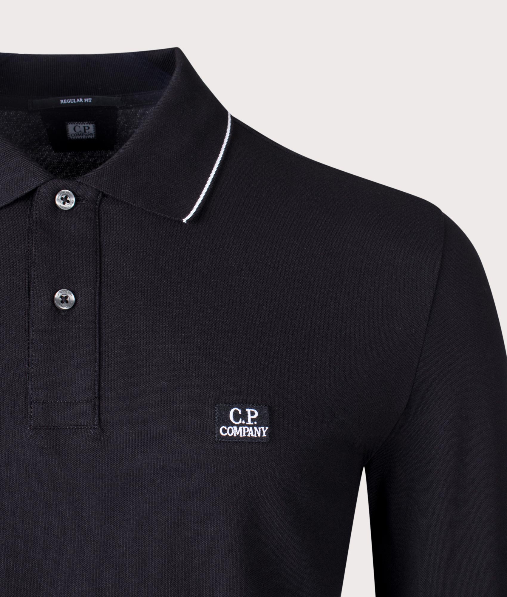 Cp company long hotsell sleeve polo shirt