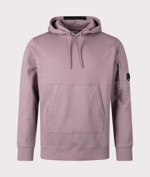 C.P. Company Diagonal Raised Fleece Hoodie in Purple Dove