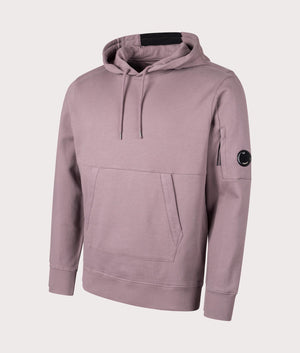 C.P. Company Diagonal Raised Fleece Hoodie in Purple Dove