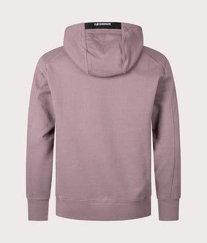 C.P. Company Diagonal Raised Fleece Hoodie in Purple Dove