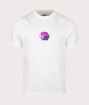 CP Company Cube Jersey 30/1 T-Shirt in Gauze White at EQVVS Front Shot