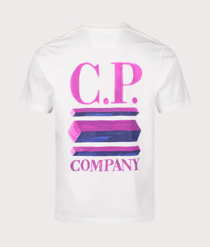 CP Company Cube Jersey 30/1 T-Shirt in Gauze White at EQVVS Back Print Shot