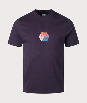 CP Company Cube Jersey 30/1 T-Shirt in Nightshade Purple at EQVVS Front Shot