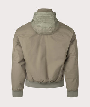 CP Company Pro-Tek Short Jacket in Walnut Brown for men at EQVVS Hood Shot