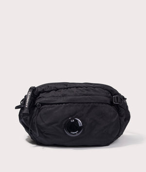 Nylon B Bag in Black by C.P. Company. EQVVS Shot.