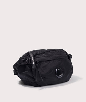 Nylon B Bag in Black by C.P. Company. EQVVS Shot.