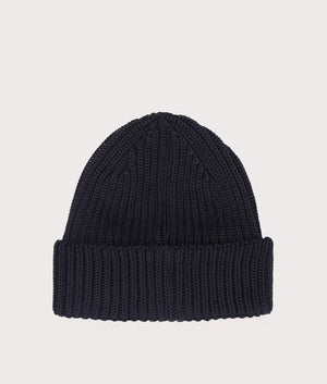 CP Company Extra Fine Merino Wool Goggle Beanie In Black at EQVVS Menswear back shot