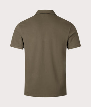 Stretch Piquet Short Sleeve Polo Shirt in Ivy Green by C.P. Company. EQVVS Shot.