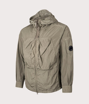 CP Company Chrome-R Overshirt in Walnut Brown at EQVVS Angle Shot