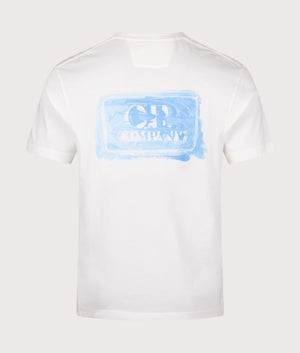 CP Company graphic logo t-shirt in 103 Guaze white back detail shot at EQVVS Menswear