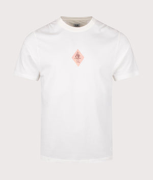 CP Company Front and Back Logo T-Shirt in Guaze white front shot at EQVVS Menswear