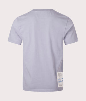 C.P. Company Horizontal Logo T-Shirt in Lavander Violet, 100% cotton at EQVVS. Back Shot. 