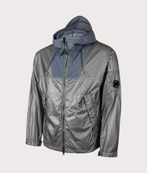 C.P. Company CS II Hooded Lens Jacket in Smoked Pearl at EQVVS. Side shot. 