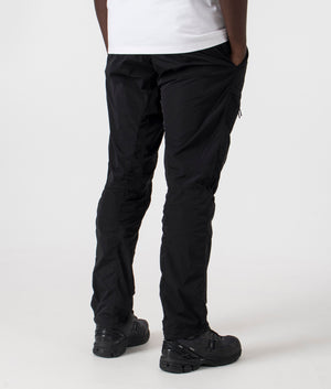 C.P. Company Chrome R Lens Cargo Pants in Black. Shot at EQVVS. Back shot. 