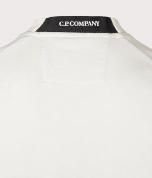 C.P. Company Diagonal Raised Lens Sweatshirt in Blue Fox, 100% cotton at EQVVS. Back logo shot. 