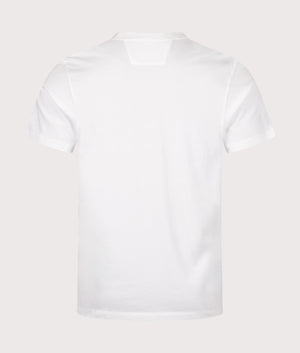 CP Company Vertical Logo T-Shirt In guaze white front shot at EQVVS Menswear