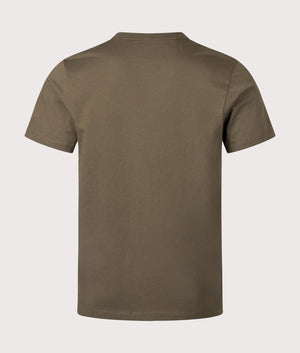 CP Comoany Vertical Logo T-Shirt in ivy green back shot at EQVVS Menswear