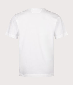 Chest Logo T-Shirt in Gauze White by C.P. Company at EQVVS. Back Angle Shot.