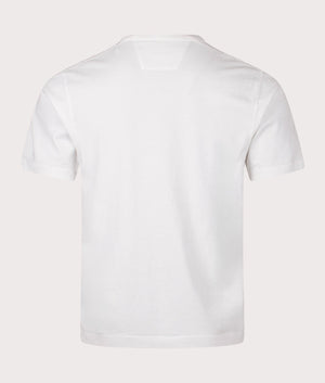 C.P. Company Large Logo T-Shirt in Gauze White 100% cotton at EQVVS. Back shot. 