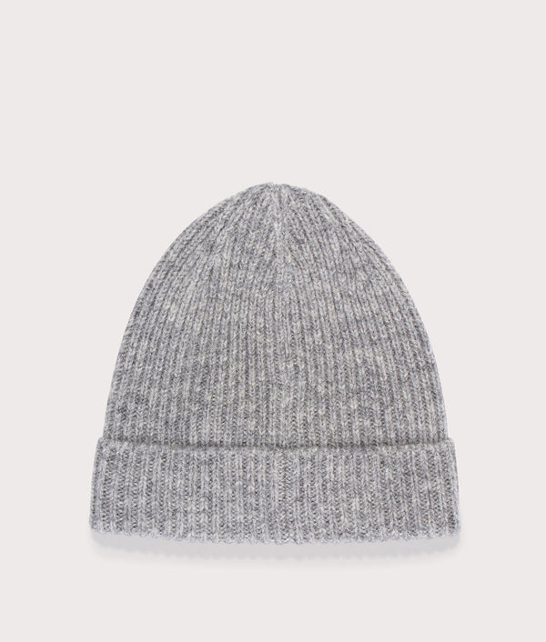 and wander Shetland Wool Knit Cap in Grey, 100% Wool | EQVVS Menswear