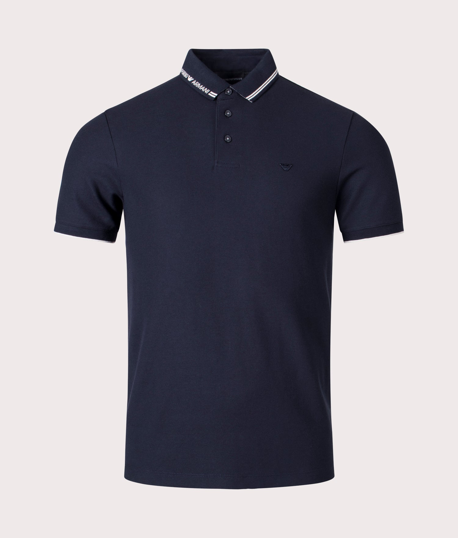 Tipped Collar Polo Shirt Navy Emporio Armani EQVVS