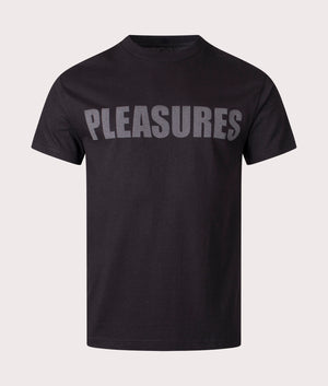 Security T-Shirt in Black by Pleasures. EQVVS Menswear Front Shot. 