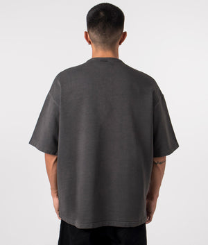 Oversized Buffering T-Shirt in Obsidian Black by Daily Paper. EQVVS Menswear Back Model Shot. 