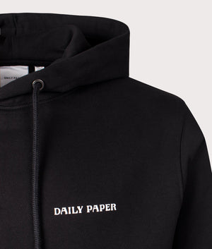 Dias HD Hoodie in Black by Daily Paper. EQVVS Shot.