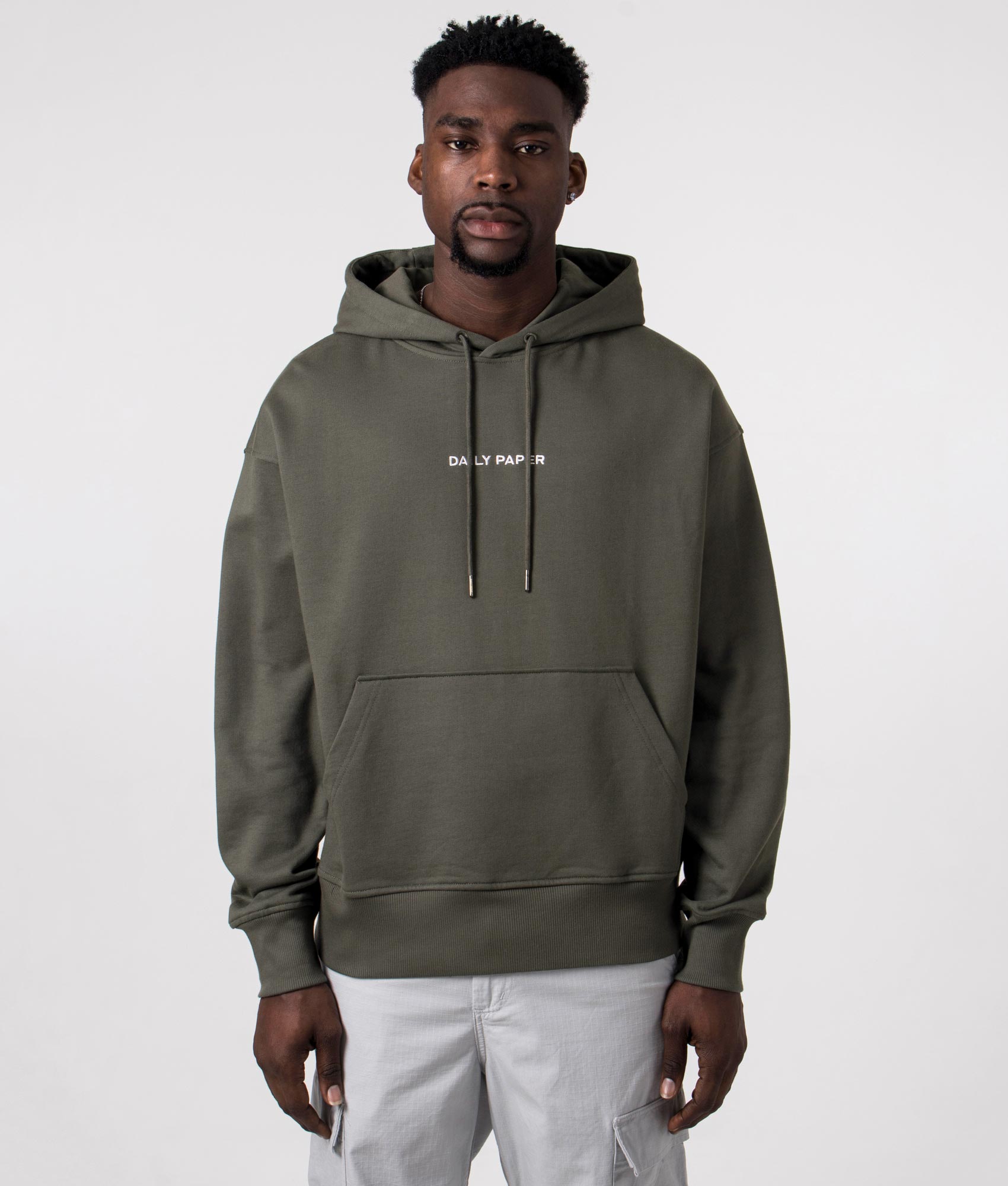 Relaxed Fit Logotype Hoodie in Chimera Green | Daily Paper | EQVVS