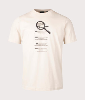 Search T-Shirt in Pelican Beige by Daily Paper. EQVVS Menswear Front Shot. 