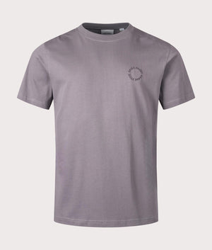 Orbit Emblem T-Shirt in Rabbit Grey by Daily Paper. EQVVS Shot. 