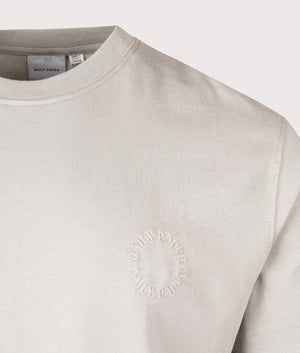 Daily Paper Orbit Emb T-shirt in Wet Weather, 100% Cotton at EQVVS. Detailed logo Shot. 