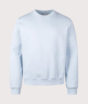 Daily Paper Orbit Emb Sweatshirt in Subdued Blue, 100% cotton at EQVVS. Front Shot. 