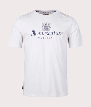 Active Big Logo T Shirt in Antartica Aquascutum EQVVS