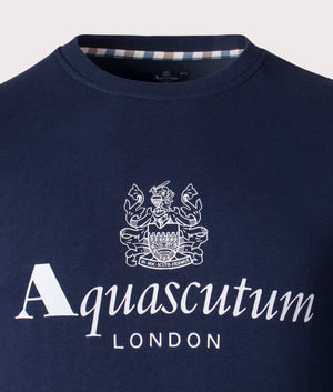 Active Big Logo Sweatshirt Navy Aquascutum EQVVS