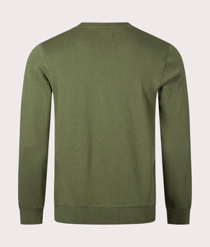 Active Small Logo Crew Neck Sweatshirt in Army Green Aquascutum