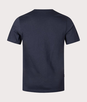 Aquascutum Active Club Small Logo T-Shirt in Navy, 100% Organic Cotton. EQVVS Back Shot