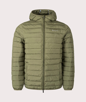 RLG Active Hooded 100 GR Jacket in Army Green by Aquascutum. EQVVS Shot.