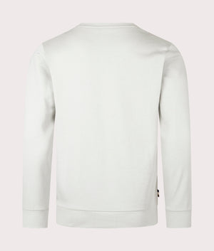 Aquascutum Active Small Logo Crewneck Sweatshirt in Grey, 100% Organic Cotton. EQVVS Back Shot