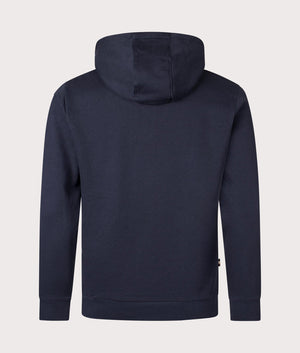 Aquascutum Active Small Logo Hoodie in Navy Blue with Club Check interior. EQVVS Back Shot