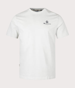 Aquascutum Active Small Logo T-Shirt in Grey, 100% Organic Cotton. EQVVS Front Shot